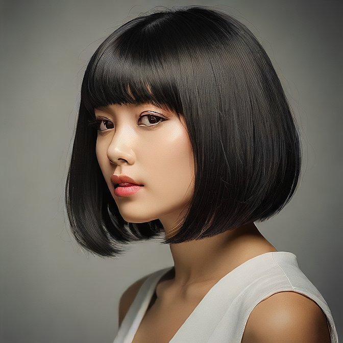 asymmetrical lob haircut