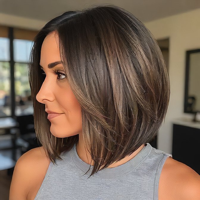 layered lob haircut