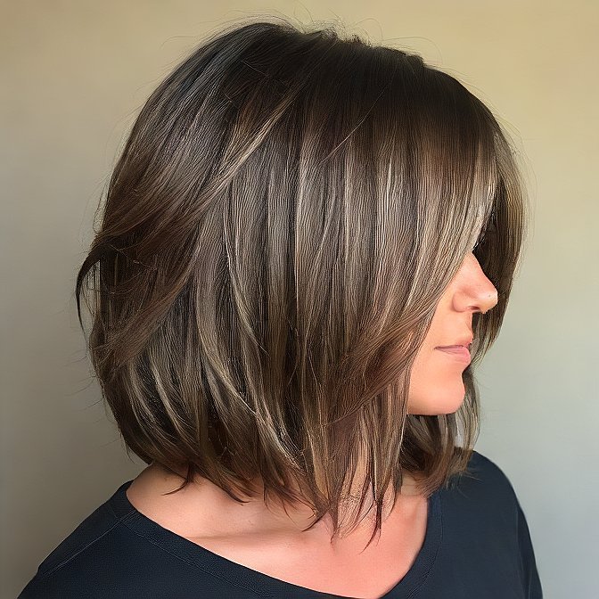 layered lob haircut