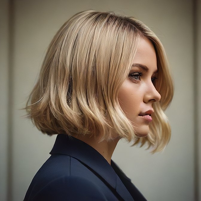 blonde lob haircut