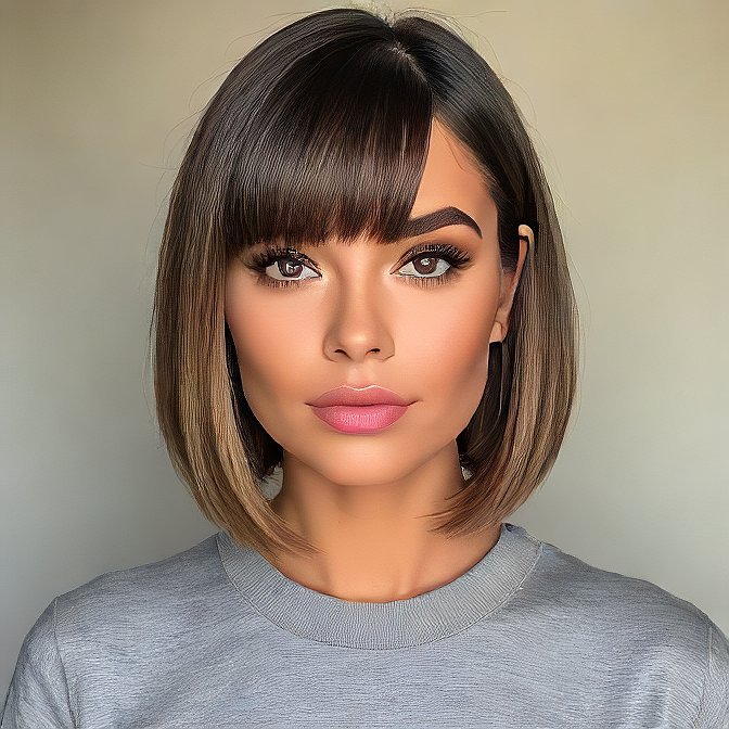 blunt lob haircut
