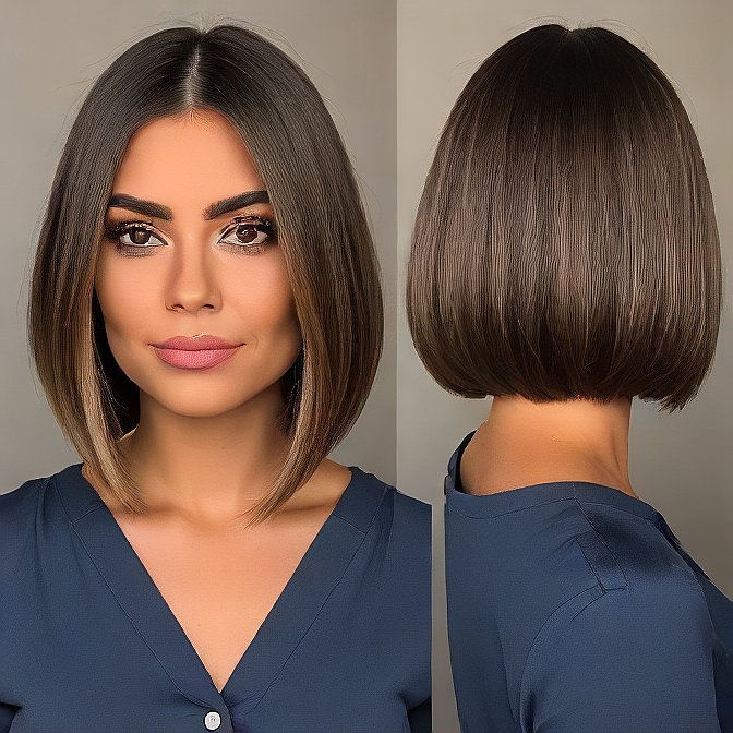 blunt lob haircut