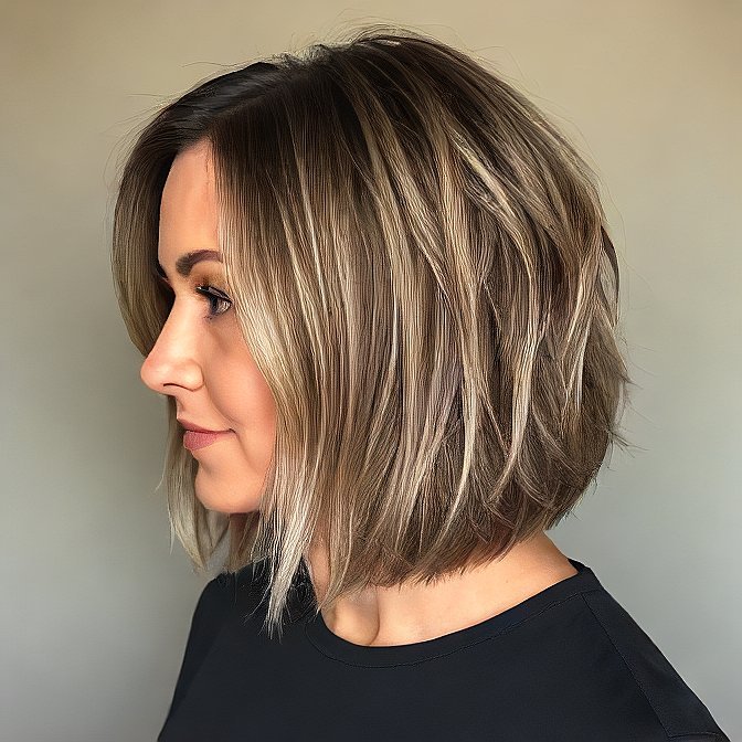textured lob haircut