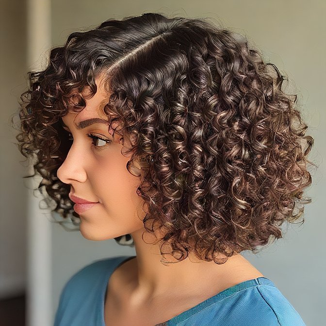 Curly Butterfly Haircut